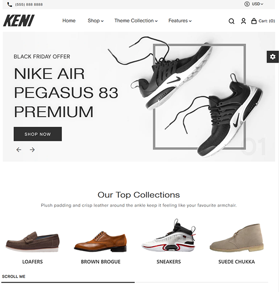 keni footwear shopify theme