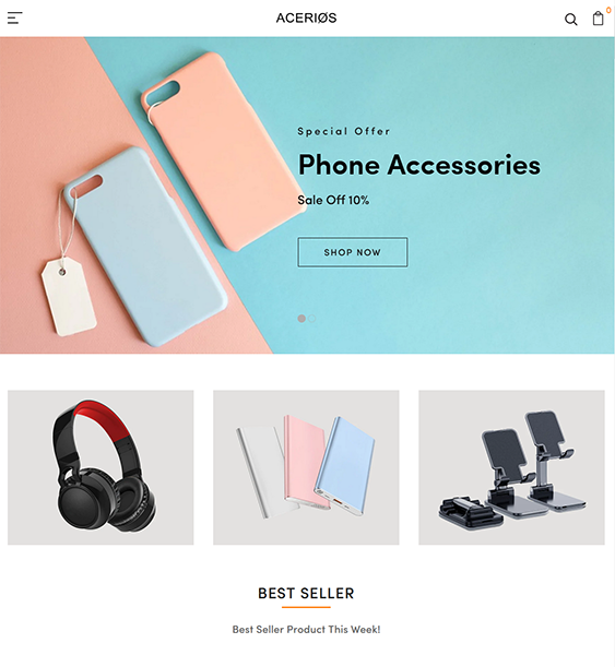 acerios phone case shopify theme