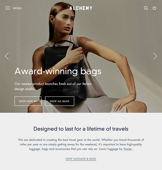alchemy clean backpack shopify theme