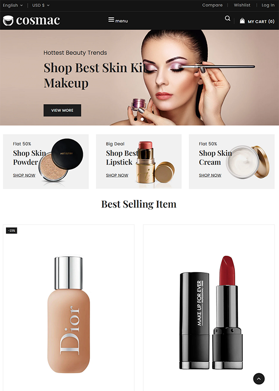 cosmac beauty subscription box shopify theme