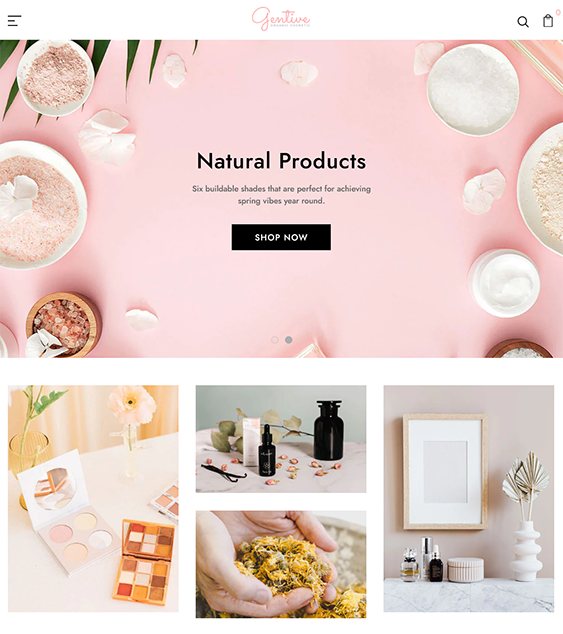 gentive makeup cosmetics shopify theme