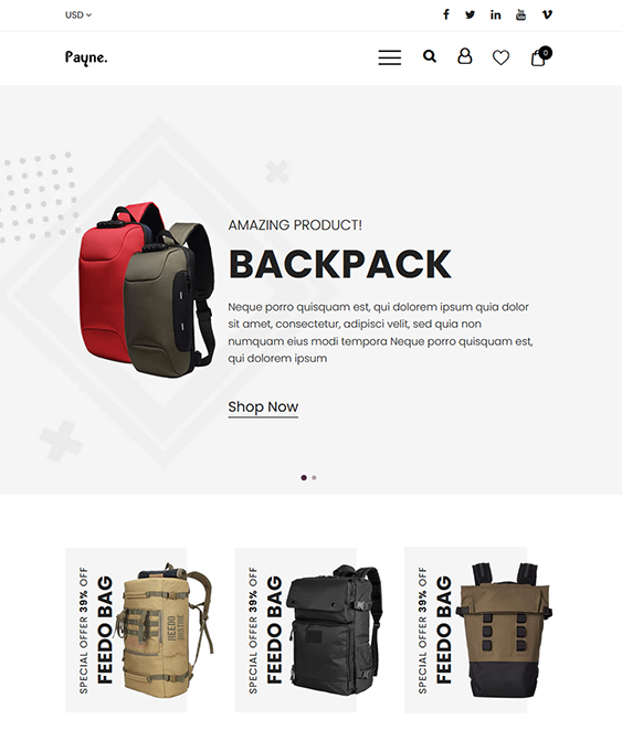payne backpack shopify theme