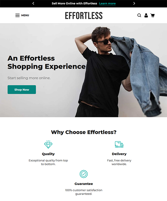 effortless menswear shopify theme