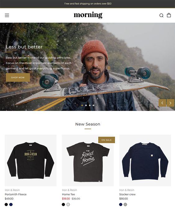 venue morning menswear shopify theme