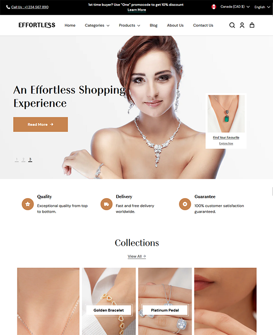 effortless jewel jewelry store shopify theme
