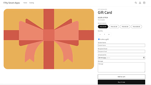 Gift Card Factory shopify app