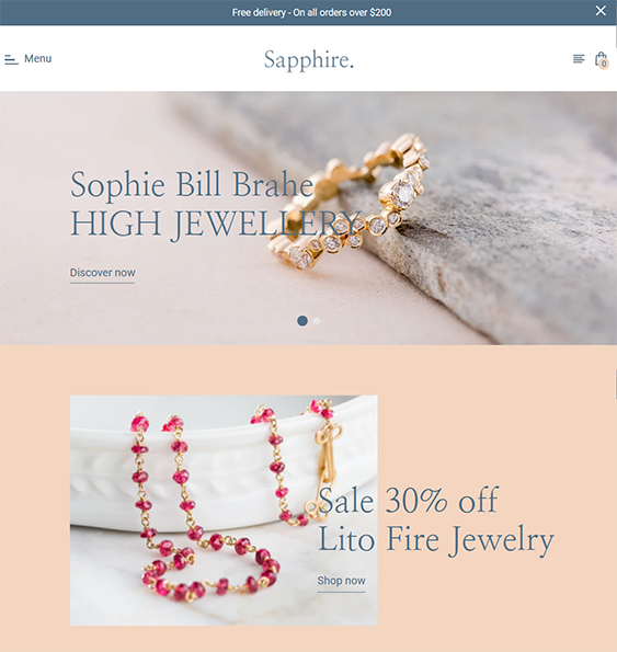 sapphire jewelry store shopify theme