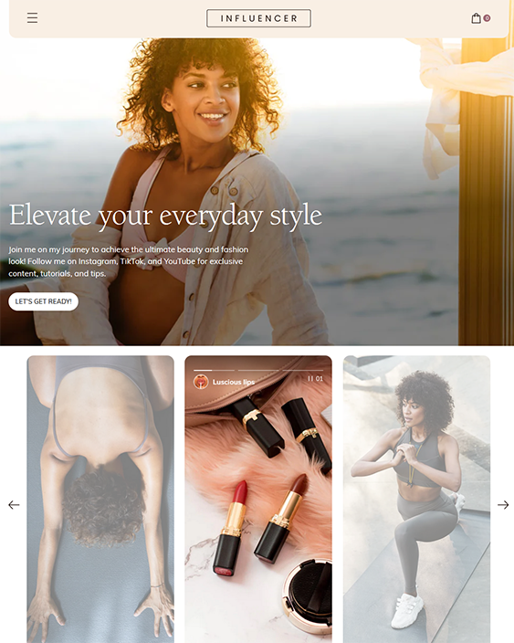 beauty subscription box shopify theme creator influencer