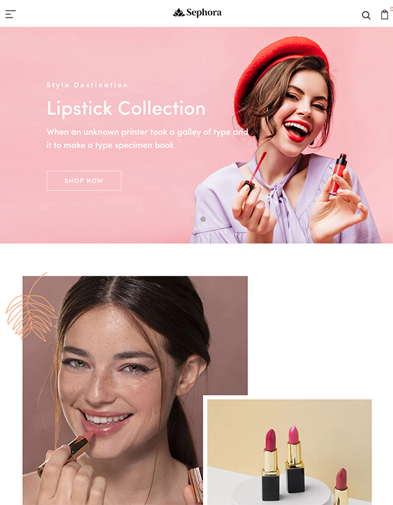 beauty subscription box shopify theme sephora